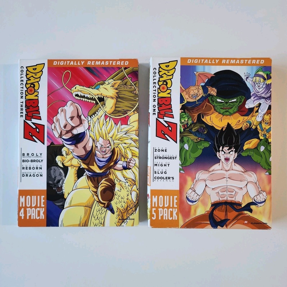 Dragon Ball Movies Collection 1 + 3 DVDs Lord Slug Dead Zone Broly Fusion Reborn